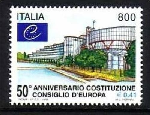 ITALIEN MI-NR. 2636 POSTFRISCH(MINT) MITLÄUFER 1999 EUROPARAT PALAST DER MENSCHENRECHTE