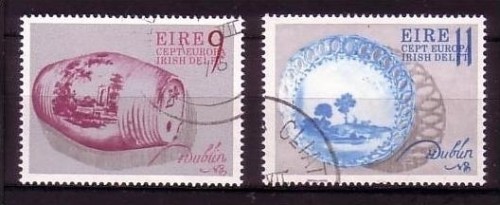 IRLAND MI-NR. 344-345 GESTEMPELT(USED) EUROPA 1976 KUNSTHANDWERK