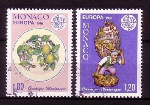 MONACO MI-NR. 1230-1231 GESTEMPELT(USED) EUROPA 1976 KUNSTHANDWERK