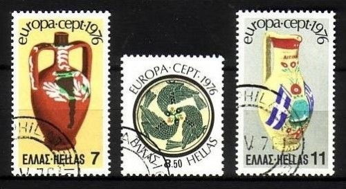 GRIECHENLAND MI-NR. 1232-1234 GESTEMPELT(USED) EUROPA 1976 KUNSTHANDWERK