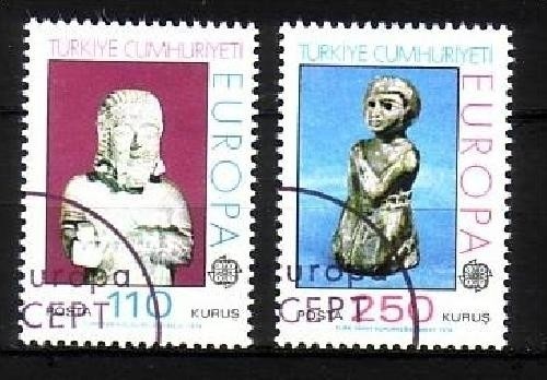 TÜRKEI MI-NR. 2320-2321 GESTEMPELT(USED) EUROPA 1974 SKULPTUREN