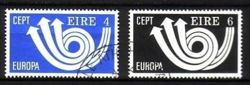 IRLAND MI-NR. 289-290 GESTEMPELT(USED) EUROPA 1973 POSTHORN