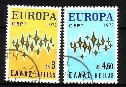 GRIECHENLAND MI-NR. 1106-1107 GESTEMPELT(USED) EUROPA 1972 STERNE