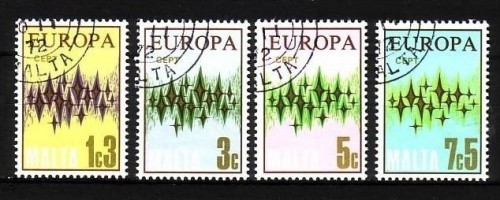 MALTA MI-NR. 450-453 GESTEMPELT(USED) EUROPA 1972 STERNE
