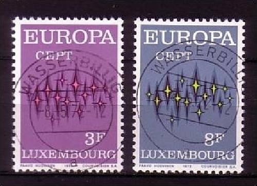 LUXEMBURG MI-NR. 846-847 GESTEMPELT(USED) EUROPA 1972 STERNE