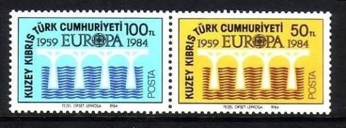 TÜRKISCH ZYPERN MI-NR. 142-143 POSTFRISCH(MINT) EUROPA 1984 BRÜCKE