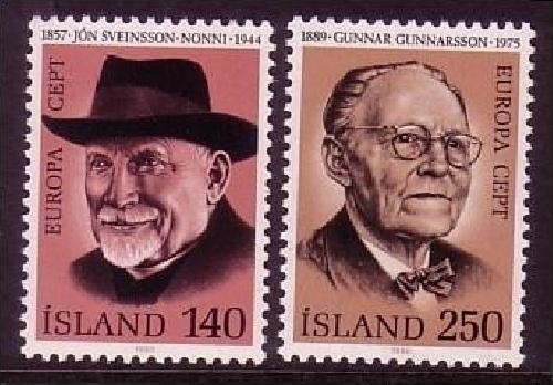 ISLAND MI-NR. 552-553 POSTFRISCH(MINT) EUROPA 1980 PERSÖNLICHKEITEN SCHRIFTSTELLER