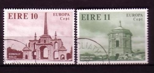 IRLAND MI-NR. 391-392 GESTEMPELT(USED) EUROPA 1978 BAUDENKMÄLER