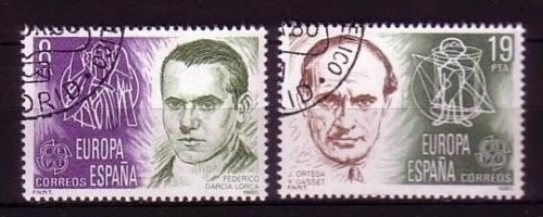 SPANIEN MI-NR. 2460-2461 GESTEMPELT(USED) EUROPA 1980 PERSÖNLICHKEITEN