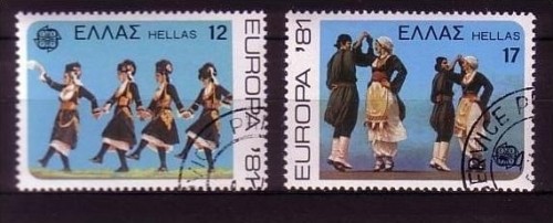 GRIECHENLAND MI-NR. 1445-1446 o EUROPA 1981 FOLKLORE VOLKSTANZ