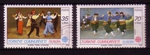 TÜRKEI MI-NR. 2546-2547 GESTEMPELT(USED) EUROPA 1981 FOLKLORE