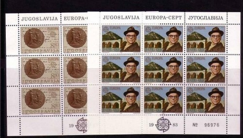 JUGOSLAWIEN MI-NR. 1984-1985 POSTFRISCH(MINT) KLEINBOGENSATZ EUROPA 1983 GROSSE WERKE