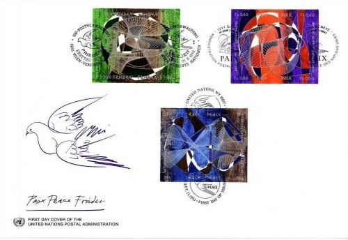 UNO TRIO BRIEF 21.09.1993 WELTFRIEDENSTAG FRIEDEN
