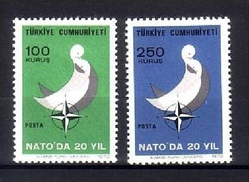 TÜRKEI MI-NR. 2250-2251 POSTFRISCH(MINT) 20 JAHRE TÜRKEI IN DER NATO
