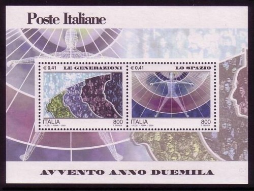 ITALIEN BLOCK 24 POSTFRISCH(MINT) EINTRITT IN DAS JAHR 2000 MENSCH und WELTRAUM