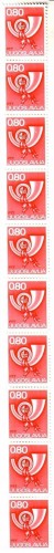 JUGOSLAWIEN MI-NR. 1555 POSTFRISCH(MINT) 10er Streifen POSTHORN
