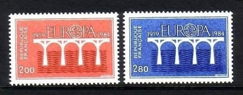 FRANKREICH MI-NR. 2441-2442 POSTFRISCH EUROPA 1984 BRÜCKE
