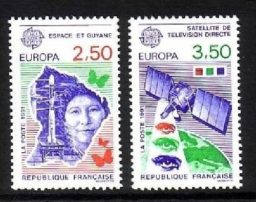 FRANKREICH MI-NR. 2834-2835 POSTFRISCH(MINT) EUROPA 1991 EUROPÄISCHE WELTRAUMFAHRT