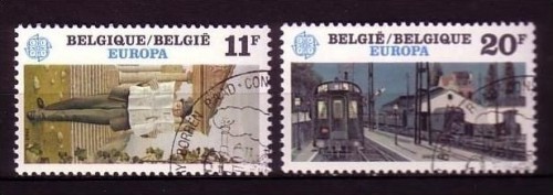 BELGIEN MI-NR. 2144-2145 GESTEMPELT(USED) EUROPA 1983 GROSSE WERKE EISENBAHN