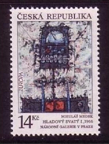 TSCHECHISCHE REPUBLIK MI-NR. 5 POSTFRISCH(MINT) EUROPA 1993 ZEITGENÖSSISCHE KUNST