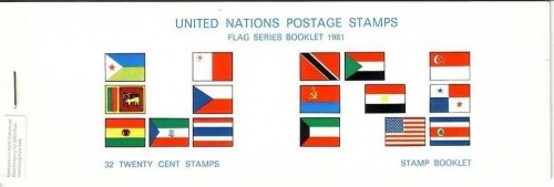 UNO NEW YORK MH 2 A POSTFRISCH(MINT) von 1981 mit MI-NR. 373-388 FLAGGEN