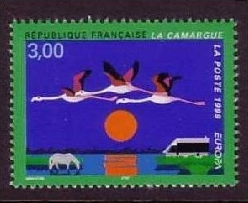 FRANKREICH MI-NR. 3382 POSTFRISCH(MINT) EUROPA 1999 NATUR- und NATIONALPARKS FLAMINGOS