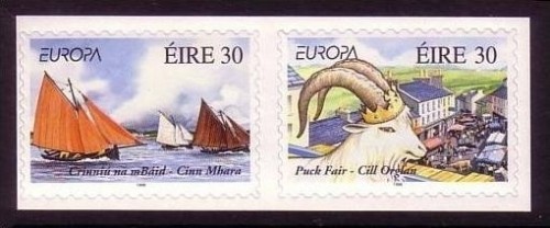 IRLAND MI-NR. 1070-1071 POSTFRISCH(MINT) selbstklebend EUROPA 1998 FESTE und FEIERTAGE ZIEGE SEGELBOOT