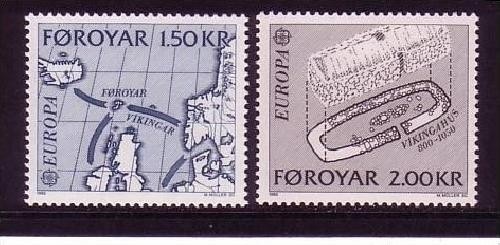 FÄRÖER MI-NR. 70-71 POSTFRISCH(MINT) EUROPA 1982 - HISTORISCHE EREIGNISSE