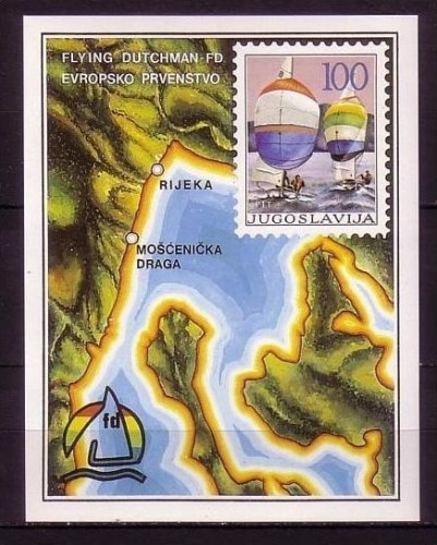 JUGOSLAWIEN BLOCK 28 POSTFRISCH(MINT) SEGEL EM 1986 FLYING DUTCHMAN SEGELBOOTE