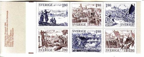 SCHWEDEN MH 101 POSTFRISCH(MINT) STÄDTEANSICHTEN 1984 KUTSCHEN PFERDE SCHIFFE