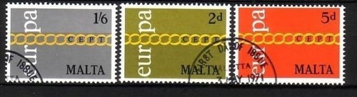 MALTA MI-NR. 422-424 o EUROPA 1971 - KETTE