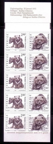 SCHWEDEN MH 178 POSTFRISCH(MINT) WILDTIERE - BRAUNBÄR