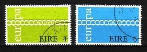 IRLAND MI-NR. 265-266 GESTEMPELT(USED) EUROPA 1971 KETTE