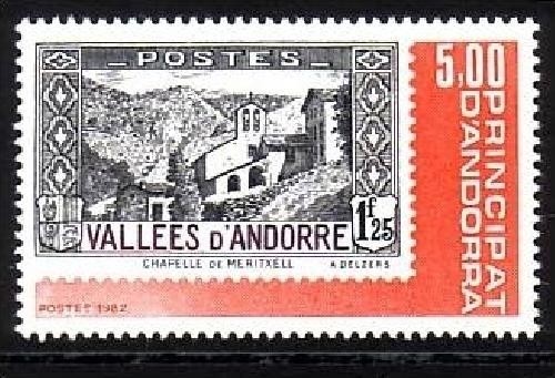 ANDORRA FRANZÖSISCH MI-NR. 325 POSTFRISCH(MINT) BRIEFMARKENAUSSTELLUNG 1982 MARKE AUF MARKE