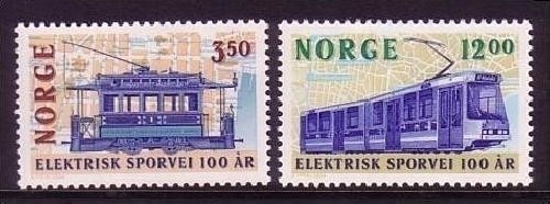 NORWEGEN MI-NR. 1163-1164 POSTFRISCH(MINT) ELEKTRISCHE STRASSENBAHN 1994