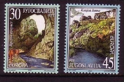 JUGOSLAWIEN MI-NR. 3031-3032 POSTFRISCH(MINT) EUROPA 2001 WASSER