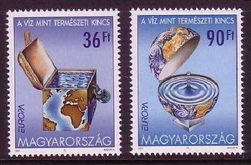 UNGARN MI-NR. 4674-4675 POSTFRISCH(MINT) EUROPA 2001 WASSER
