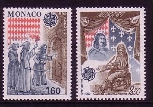 MONACO MI-NR. 1526-1527 POSTFRISCH(MINT) EUROPA 1982 HISTORISCHE EREIGNISSE