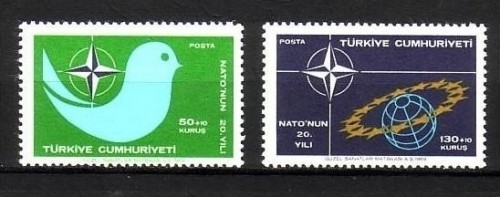TÜRKEI MI-NR. 2120-2121 POSTFRISCH(MINT) NATO 1969