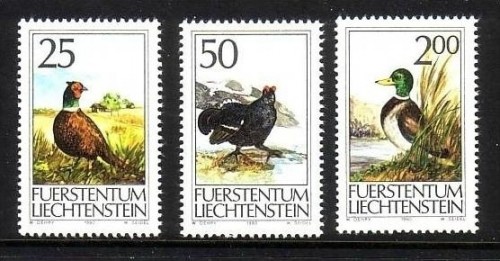 LIECHTENSTEIN MI-NR. 997-999 POSTFRISCH(MINT) JAGDWESEN 1990 FASAN BIRKHAHN ENTE