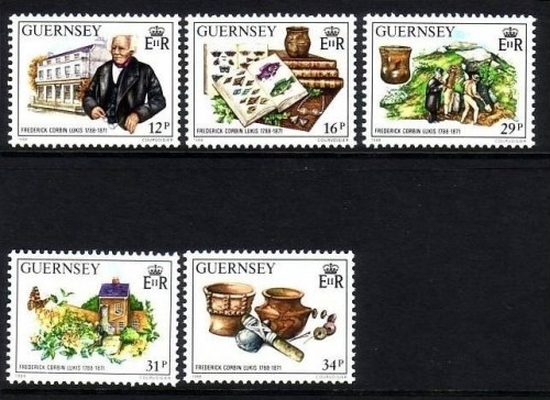 GUERNSEY MI-NR. 421-425 POSTFRISCH(MINT) FREDERICK CORBIN LUKIS 1988 SCHMETTERLING