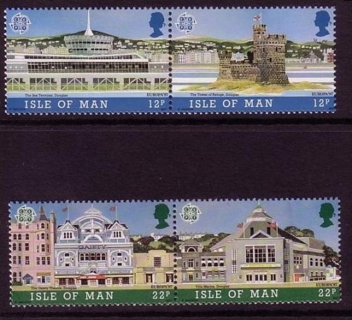 INSEL MAN MI-NR. 335-338 POSTFRISCH(MINT) EUROPA 1987 MODERNE ARCHITEKTUR