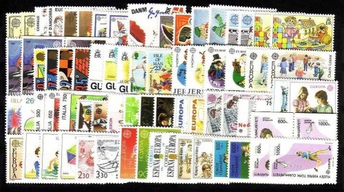 EUROPA CEPT JAHRGANG 1989 POSTFRISCH MIT BLÖCKEN KINDERSPIELE