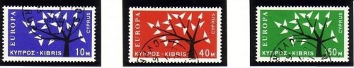 ZYPERN MI-NR. 215-217 GESTEMPELT(USED) EUROPA CEPT 1962 BAUM