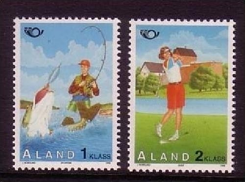 ALAND MI-NR. 102-103 POSTFRISCH(MINT) NORDEN 1995 TOURISMUS GOLF ANGELN