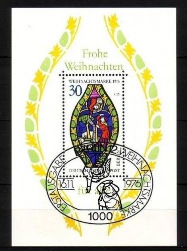 BERLIN BLOCK 5 GESTEMPELT(USED) WEIHNACHTEN 1976