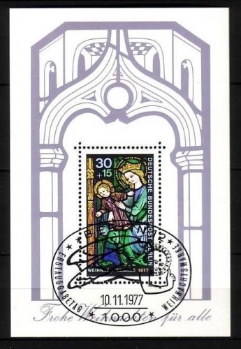 BERLIN BLOCK 6 GESTEMPELT(USED) WEIHNACHTEN 1977