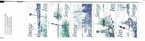 SCHWEDEN MH 88 POSTFRISCH(MINT) SEEZEICHEN SCHIFFE LEUCHTTURM MÖWEN
