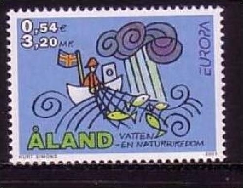 ALAND MI-NR. 191 POSTFRISCH(MINT) EUROPA 2001 LEBENSSPENDER WASSER