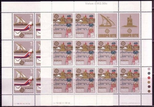 MALTA MI-NR. 594-595 POSTFRISCH(MINT) KLEINBOGENSATZ EUROPA 1979 FERNMELDEWESEN